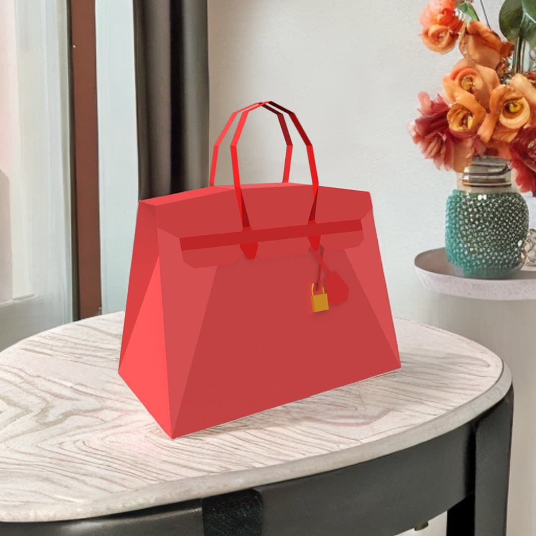 DIY Papercraft Handbag, Scallop Purse, Handbag PDF, Handbag Print ...