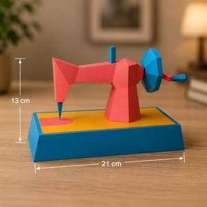 Nähmaschinen-Geschenkbox, DIY-Papierbastelmodell (Digitale Dateien)