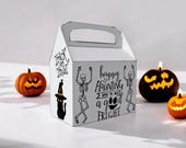 Halloween Favor Box, Spooky House Print (Digital Files)