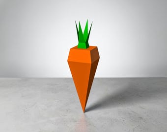 Cadeau de Pâques Papercraft, Cadeau carottes, Boîte de cadeaux (pdf, eps, png, jpg)