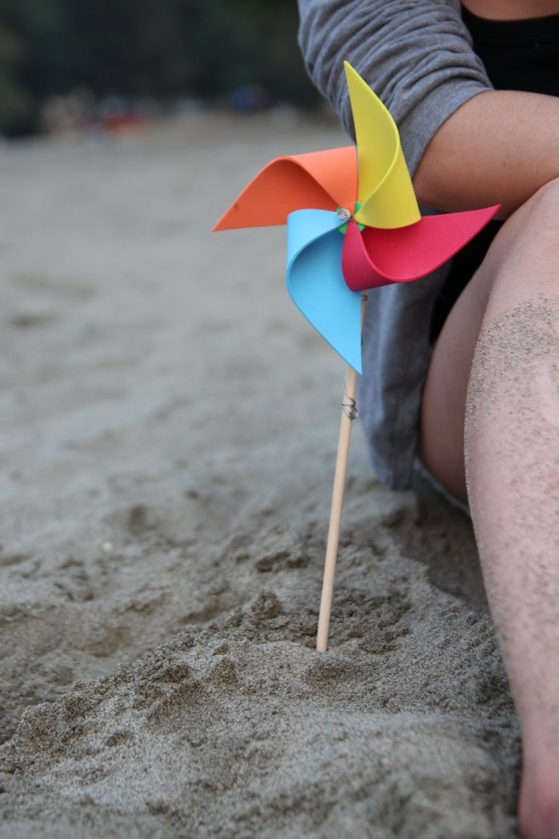 4 Spinning PINWHEELS Foam Pinwheels Garden SPINNER Wedding Etsy