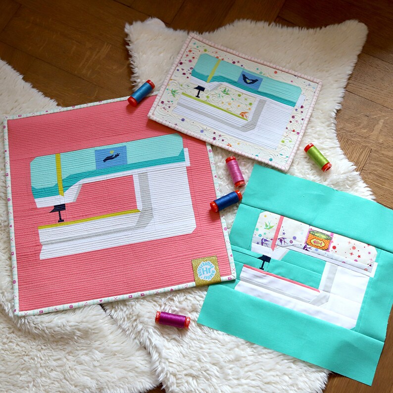 Swiss Machine Block Foundation Paper Piecing Pattern image 0