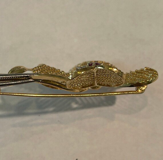 14kt yellow gold brooch - image 4