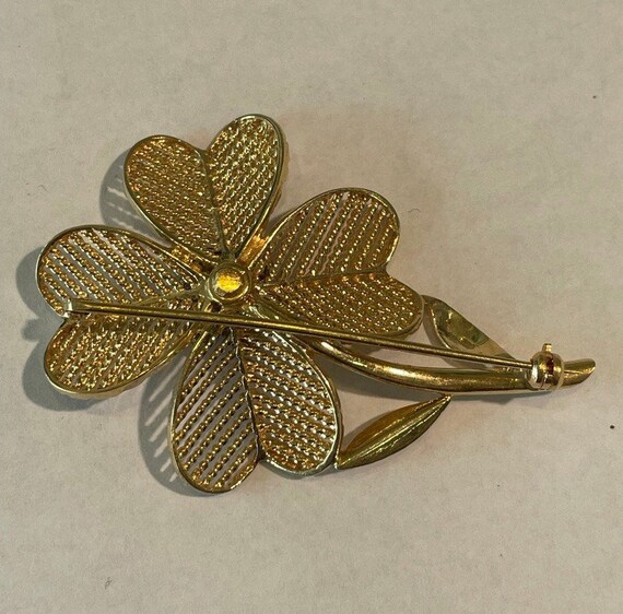 14kt yellow gold brooch - image 3