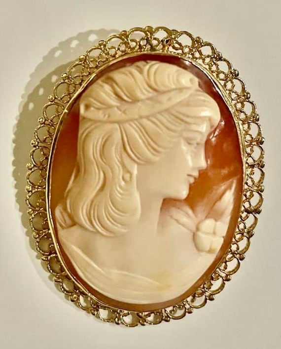 14kt Yellow Gold Edwardian period beautiful Cameo