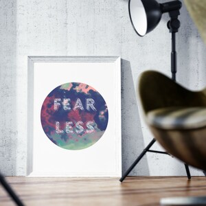 Fearless 8x10 - PRINTABLE Typography Art - Digital Typography Art -Typography Print - INSTANT DOWNLOAD