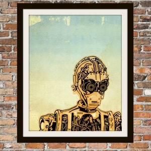 C3PO 8x10 - PRINTABLE Art - Digital Art - Digital Print - INSTANT DOWNLOAD