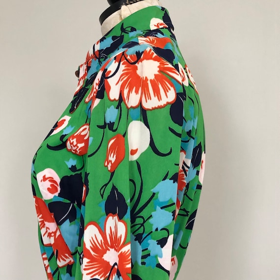 1960s Mod Flower Power Dress. 60s Print Gogo Dres… - image 3
