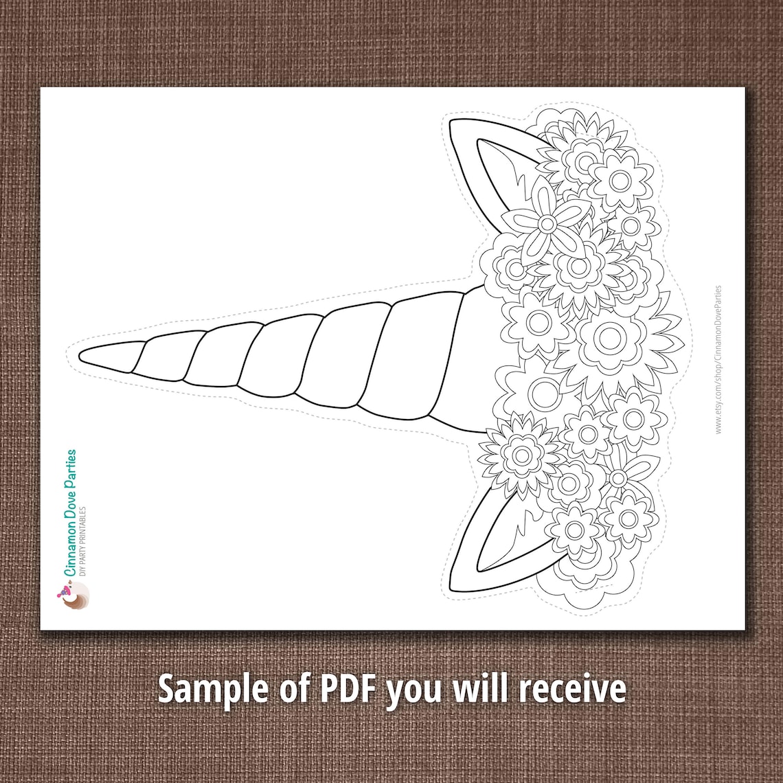 Unicorn Crown Unicorn Flower Crown Printable Crown | Etsy