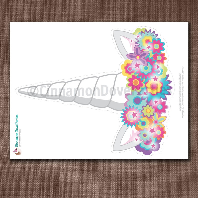 unicorn crown unicorn flower crown printable crown etsy