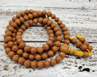 108ct 8mm Rhaktu Bodhi Seed Mala from Nepal