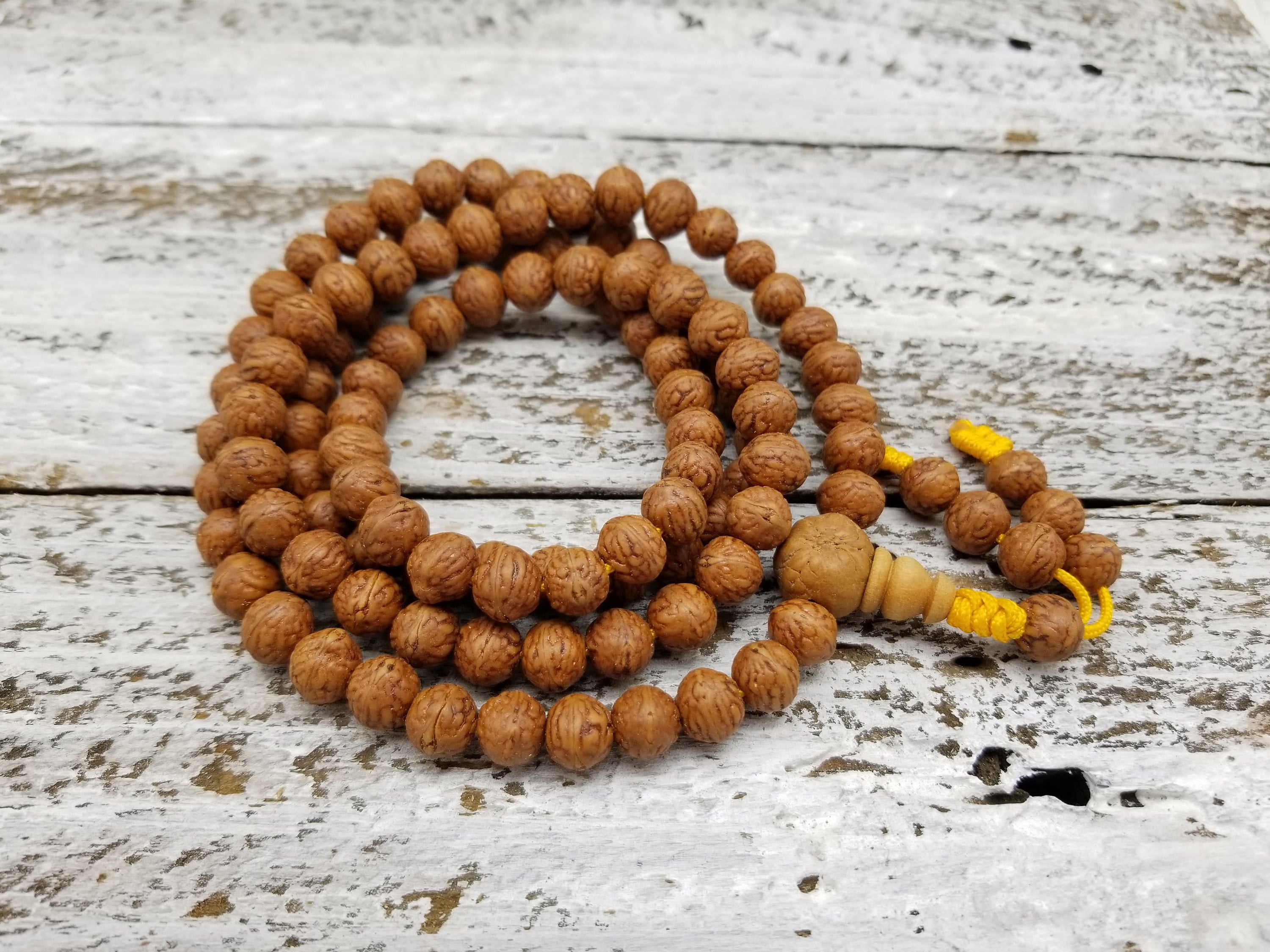 Nepali Mala: Made with Rare Small Nepali Bodhi Seeds 