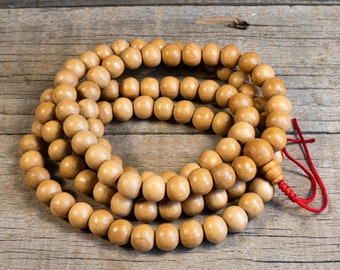 108ct 10mm Kamal Chandan Wood Mala from Nepal