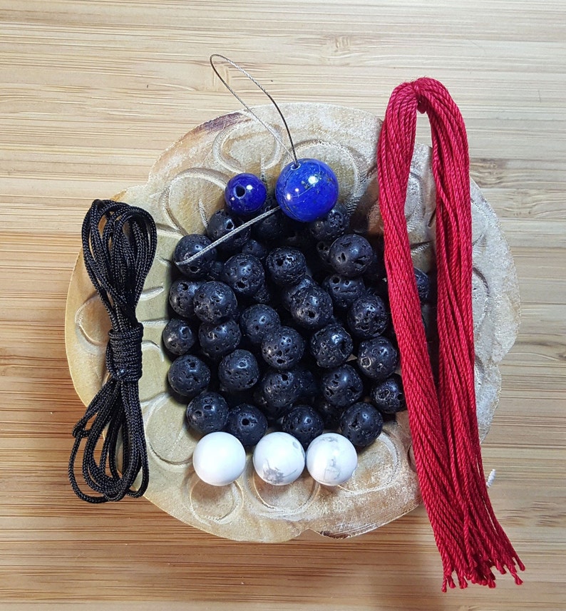 DIY Mala Kit Lava Rock image 1