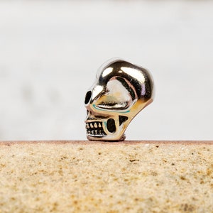 Smooth Sterling Silver Skull Bead image 2
