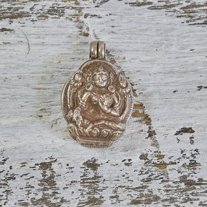 Green Tara, Sterling Silver Gau Box, 35mm X 23mm image 1