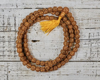 108ct 8mm Natural Rudraksha Mala from Nepal