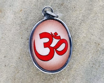 Enamel "OM" Charm