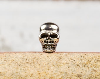 Smooth Sterling Silver Skull Bead