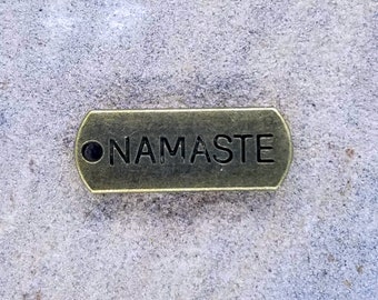 Brass "Namaste" Charm
