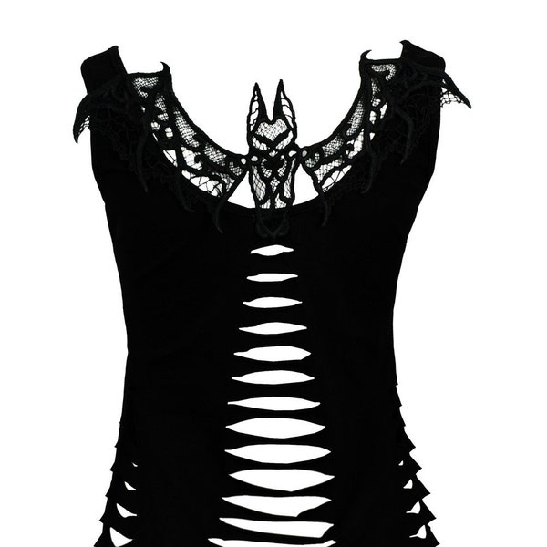 Lady gothic bat shirt