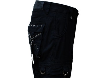 Black Gothic Trousers Men Long