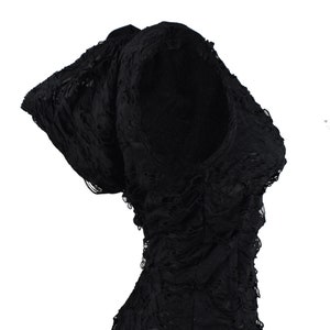 Sudadera con capucha y tirantes gótica para mujer, color negro