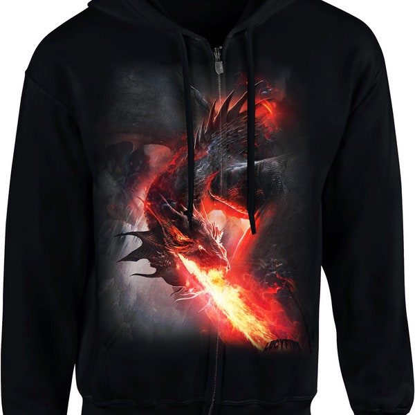 feuer drachen zipper hoody