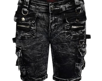 Snowwash Lady Biker Three Quarters Shorts