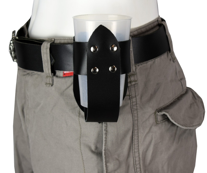 Leather belt bottle holder Bild 3