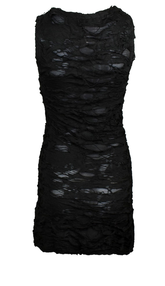 ripped black dress or a formal event Black Shred Look Post-Apocalyptic Gothic