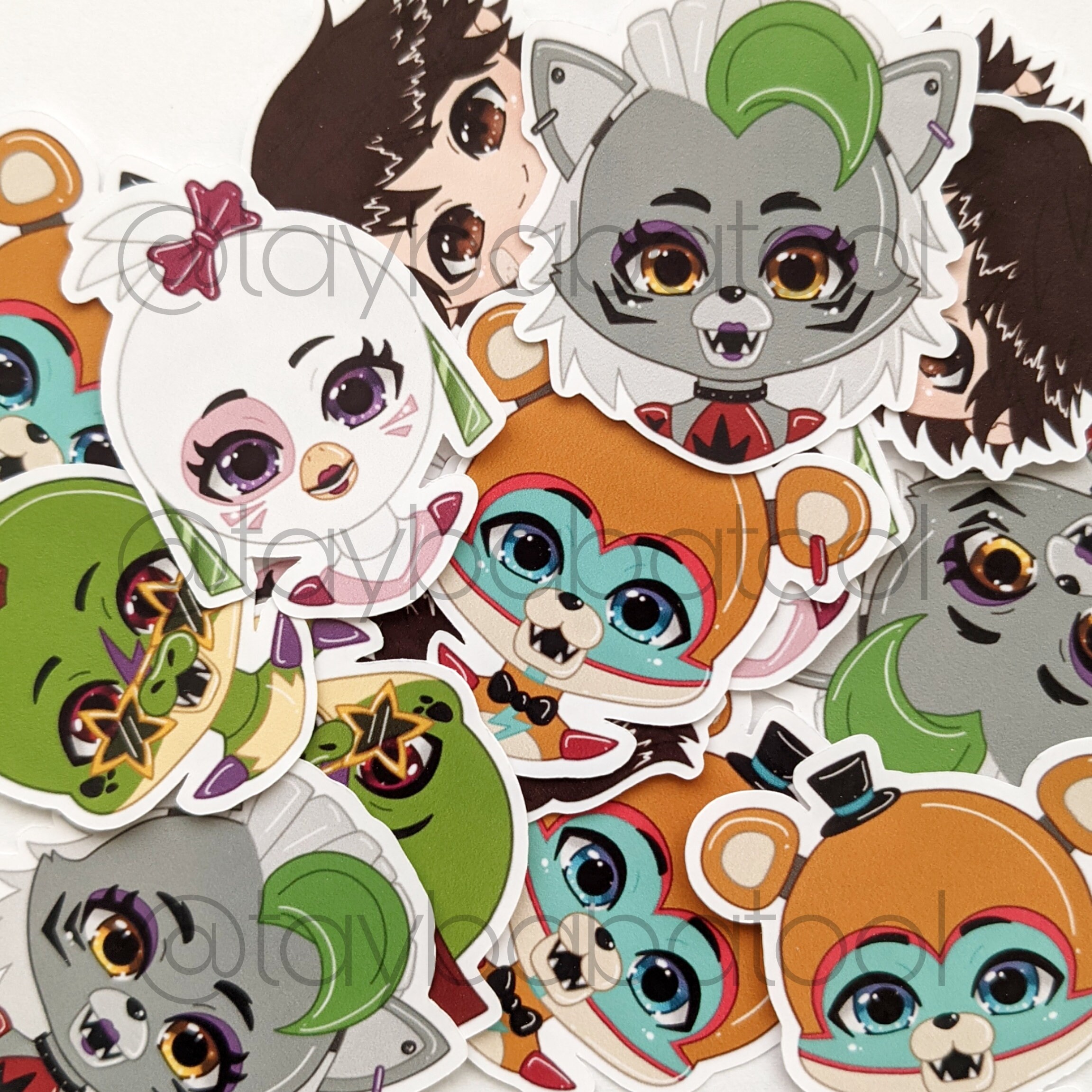 FNAF Security Breach Chibi Character Stickers Monstermaker -  Norway