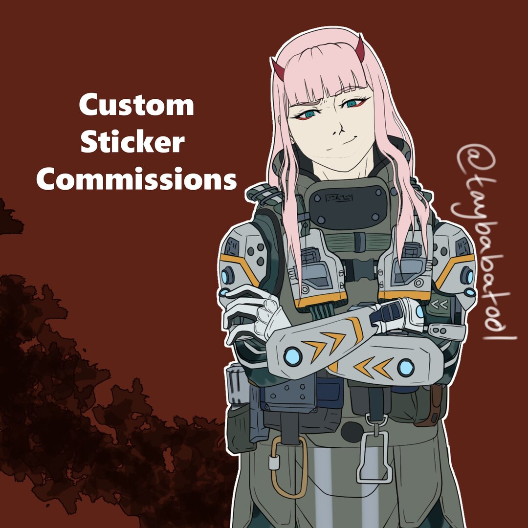 Sticker Commissions Custom Sticker Commissions, in Anime Style Artwork, Manga, Cartoon and ...