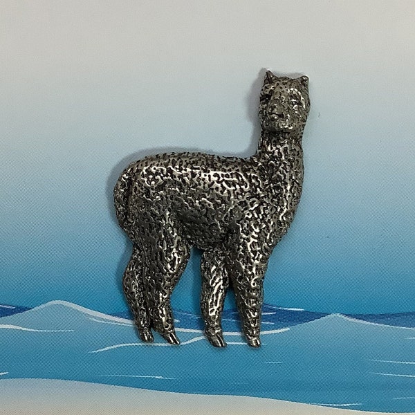 Llama Silver Pewter Pin Badge (P)