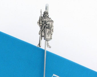 Roman Soldier Silver Pewter Bookmark