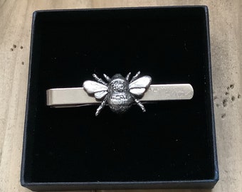 Bee Quality Silver Pewter Tie Clip