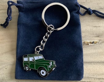 Navy Blue Landrover Quality Enamel Keyring Navy Blue Landrover Quality Enamel Keyring