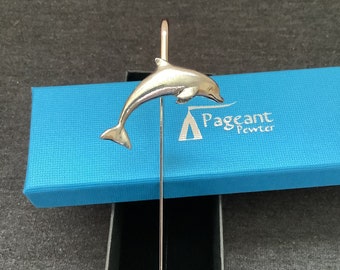 Dolphin Silver Pewter Bookmark