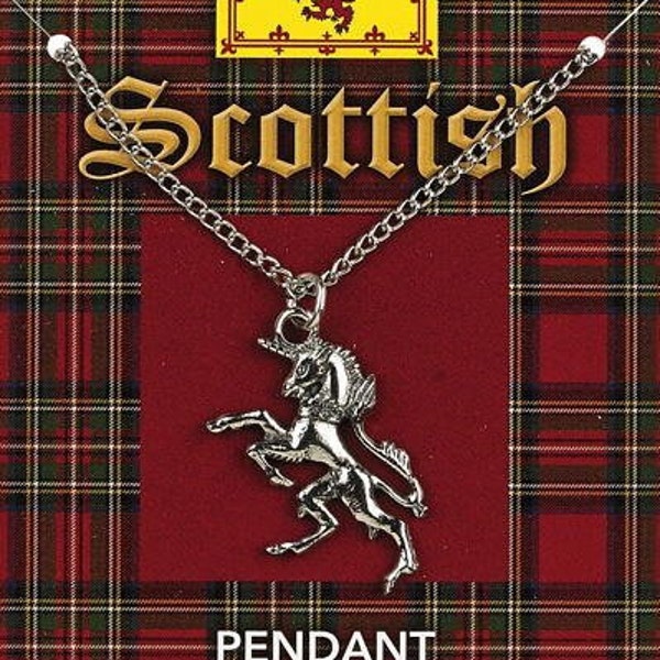 Scottish Unicorn Pewter Pendant On A Chain