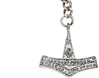 Thors Hammer Pewter Keyring - Viking
