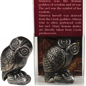 Bronze Resin Mini Roman Owl Of Minerva