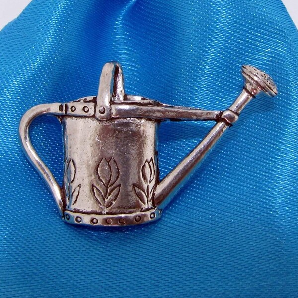 Watering Can Pewter Pin Badge