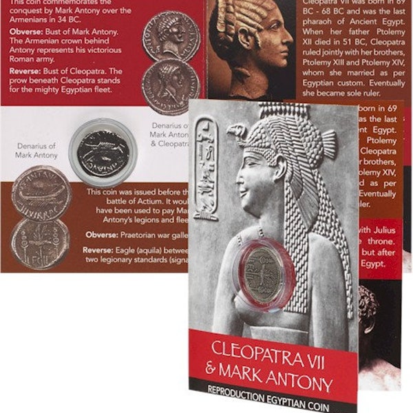 Kleopatra und Mark Antony Galerie Denarius ägyptischen Münzpackung