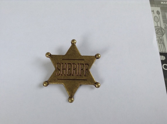 Six Point Gold Sheriff Badge / Shield Quality Metal Reproduction - Etsy