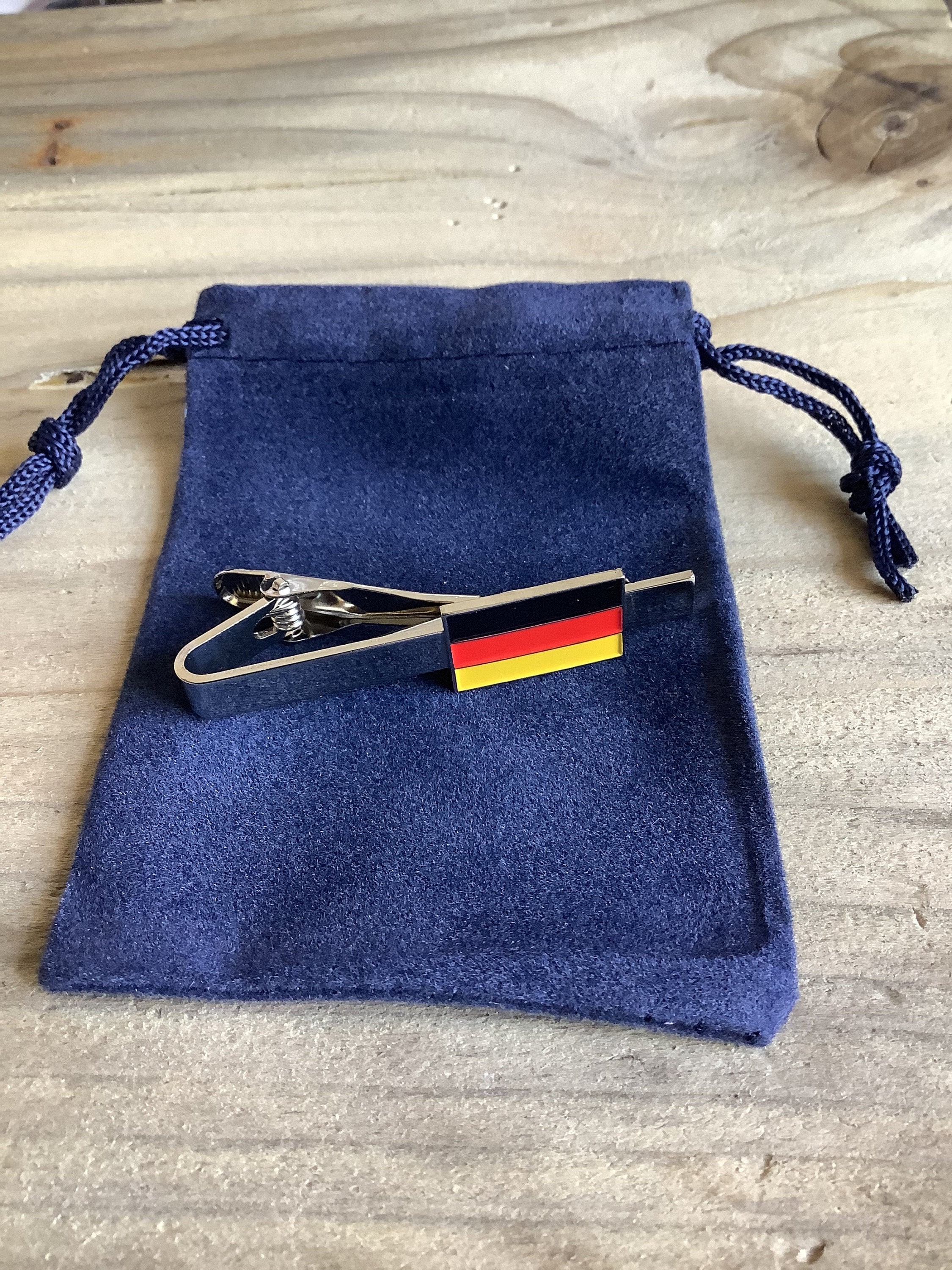 Flag of Germany with Crest Mens Tie Clip Tack Bar Flag of Germany with Crest Mens Tie Clip Tack Bar