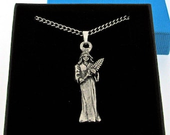 Virgo Silver Pewter Pendant On A Chain