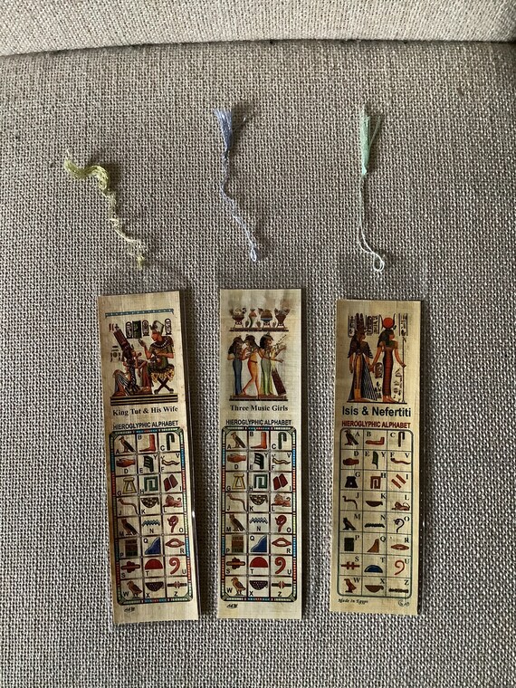 10 Egyptian Papyrus Paper Blank Bookmarks for Art Projects and