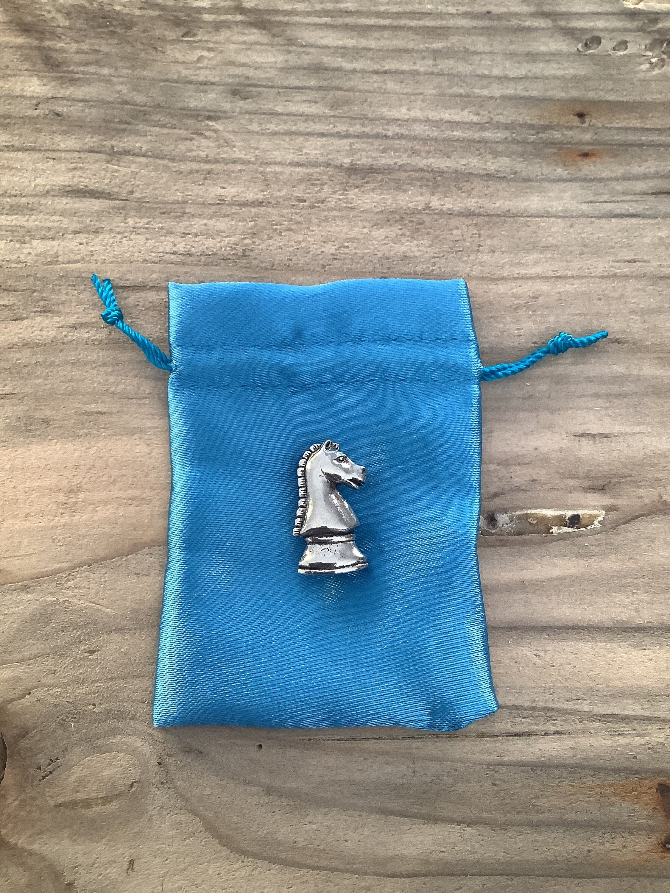 Knight Chess Piece Silver Pewter Pin Badge Etsy UK