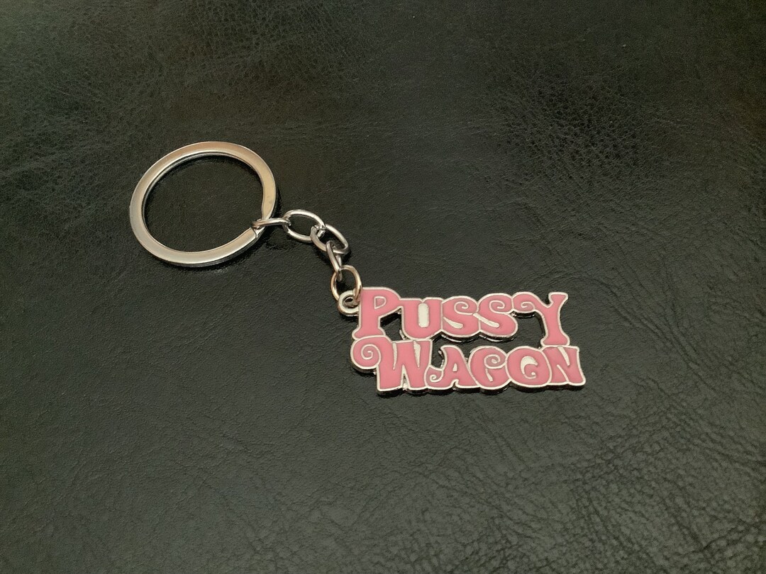 Pussy Wagon Pink Metal Keyring - Etsy