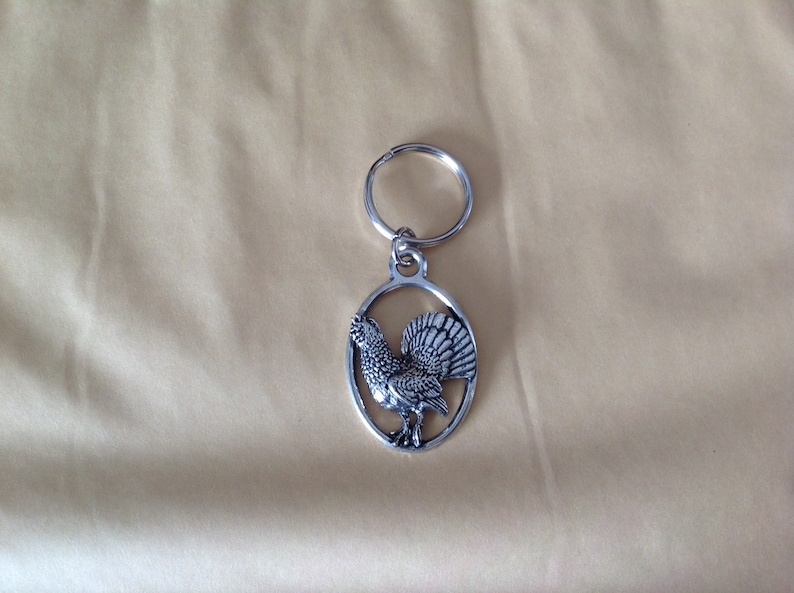 Elephant Silver Pewter Keychain With A Velveteen Gift Bag 